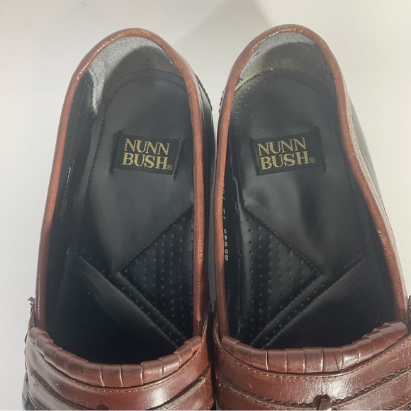 Nunn Bush Slip On Two-Toned Leather black & brown woven toe, kiltie loafer 10.5 main image 9